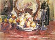 Paul Cezanne Nature morte,pommes,bouteille et dossier de chaise USA oil painting artist